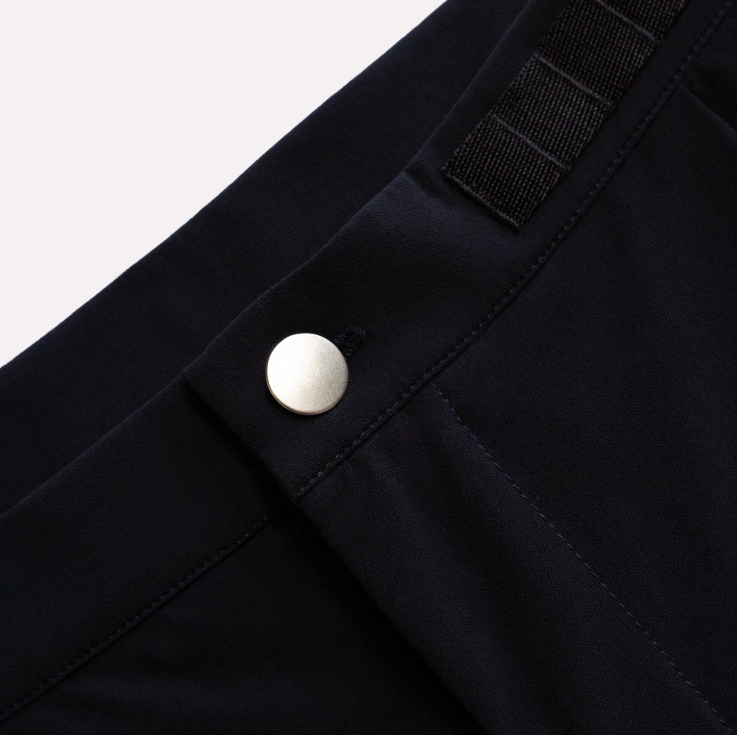 Black lightweight climbing pant detail.