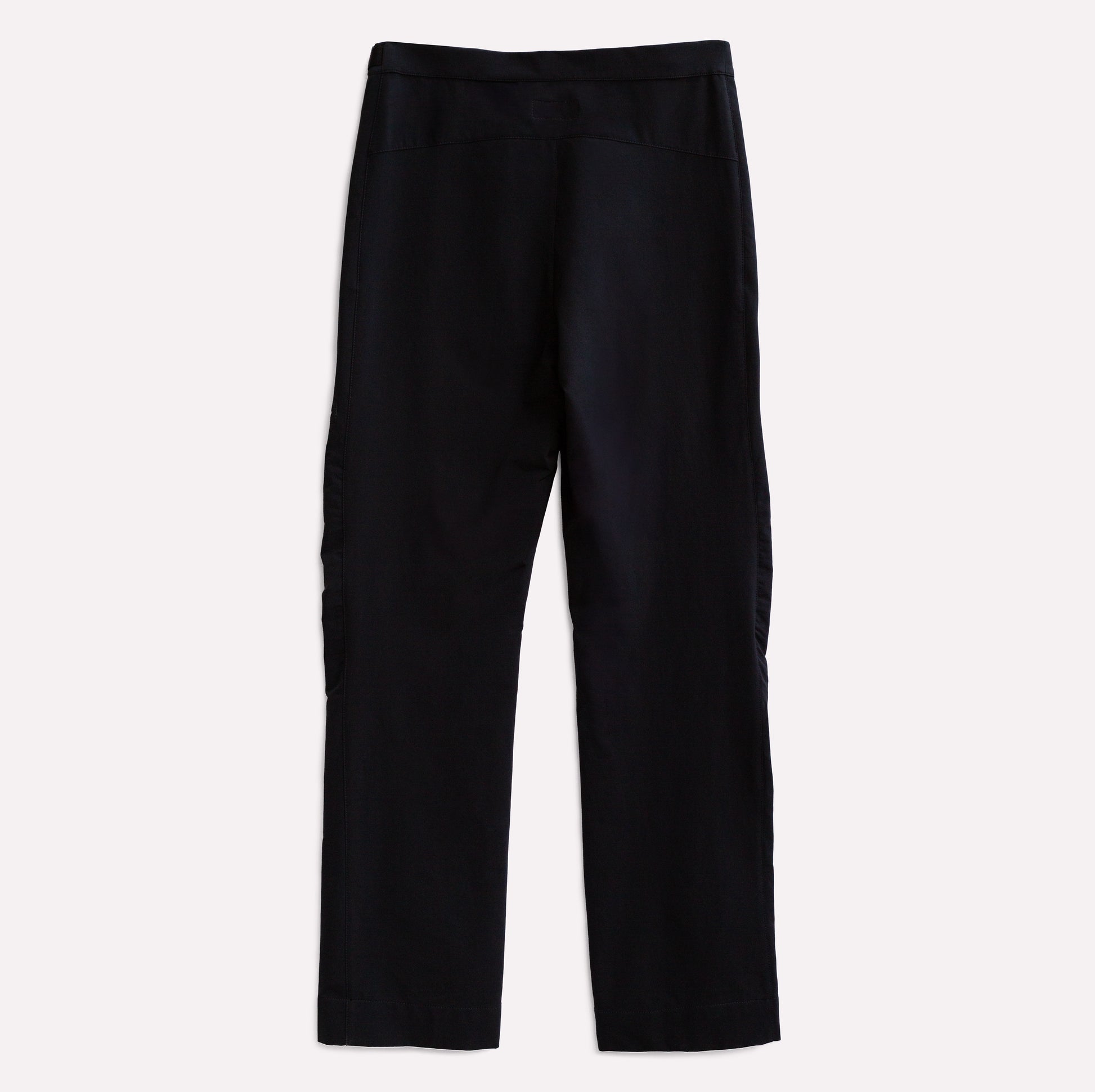 Lightweight pants for climbing in black technical fabric.